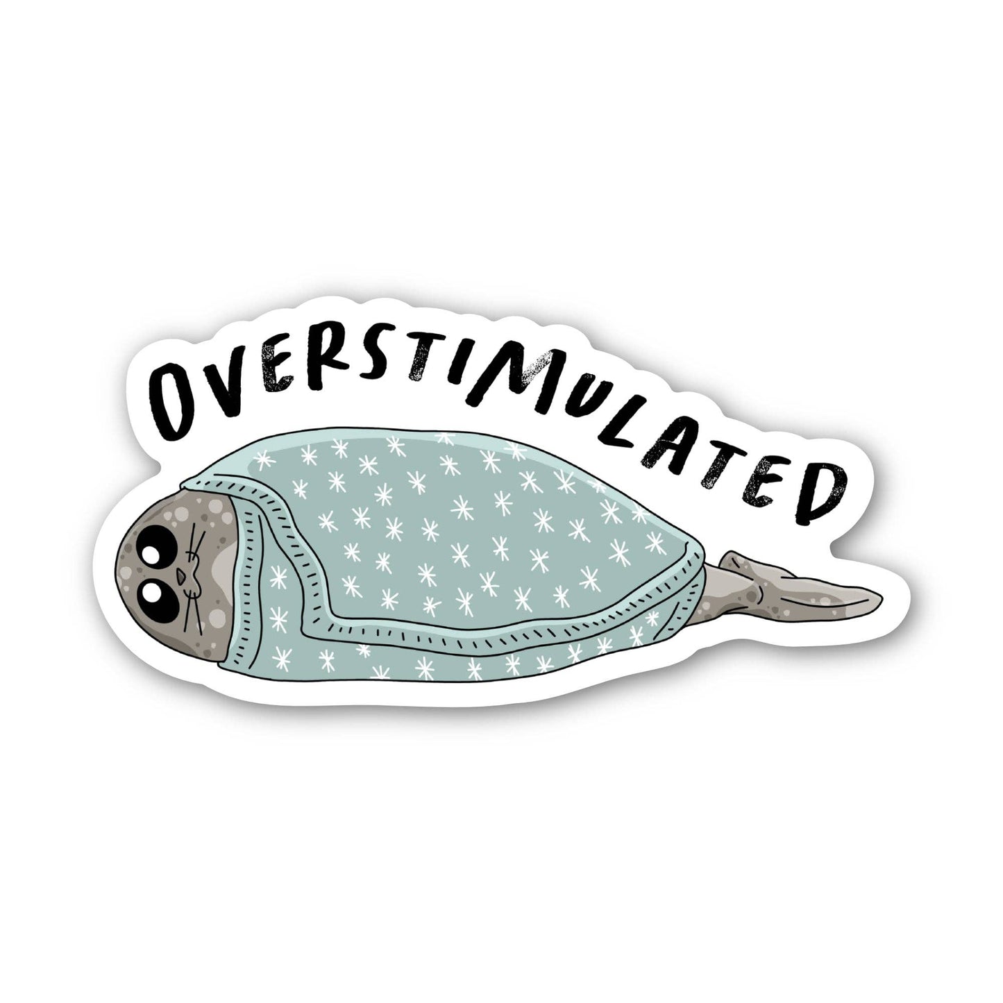 Overstimulated Seal In Blanket Sticker