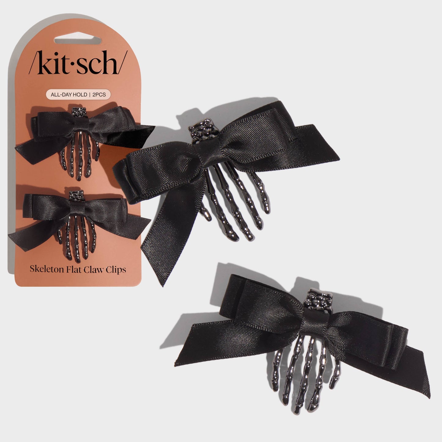 Skeleton Flat Claw Clips 2pc Set
