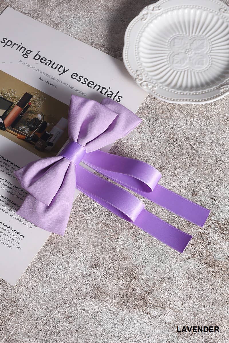 ,,, SI-26308 Silk Satin Bow Hair Clips Barrettes