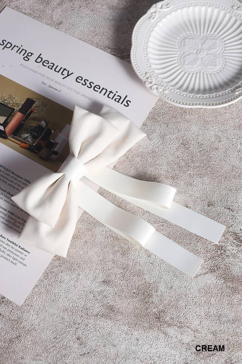,,, SI-26308 Silk Satin Bow Hair Clips Barrettes