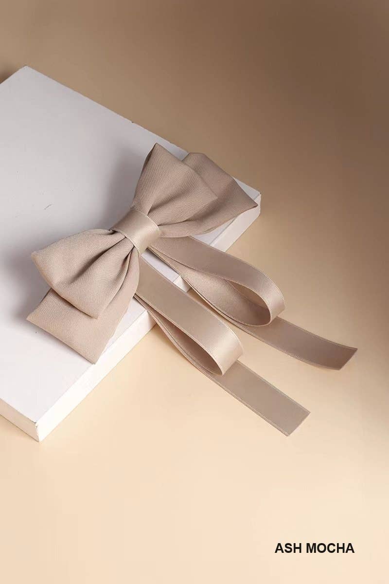 ,,, SI-26308 Silk Satin Bow Hair Clips Barrettes